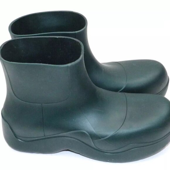 Bottega Veneta The Puddle Rubber Ankle Boots Dark Green EU 45 US 12 - Picture 13 of 16